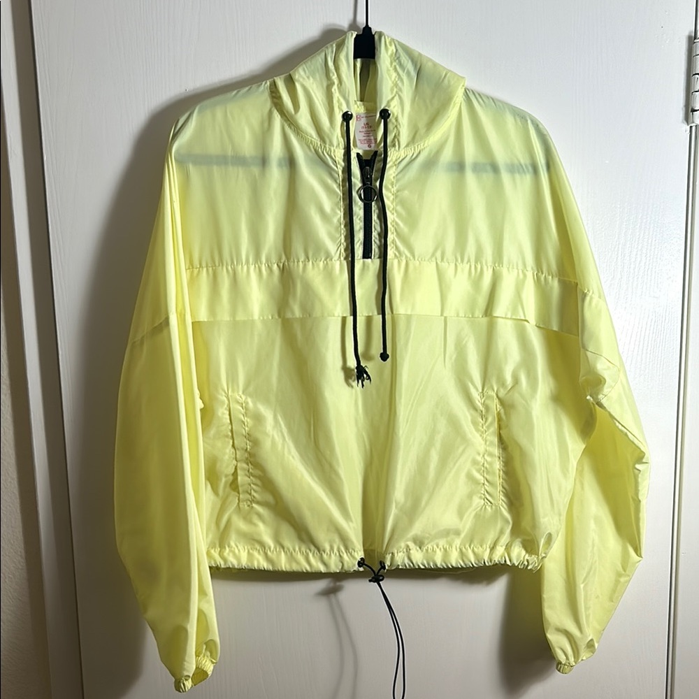 No Boundaries Kids Large 11-13 Light Yellow Neon Windbreaker Jacket